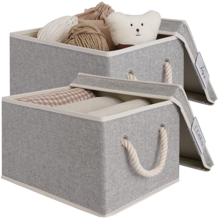 Decorative fabric deals storage boxes